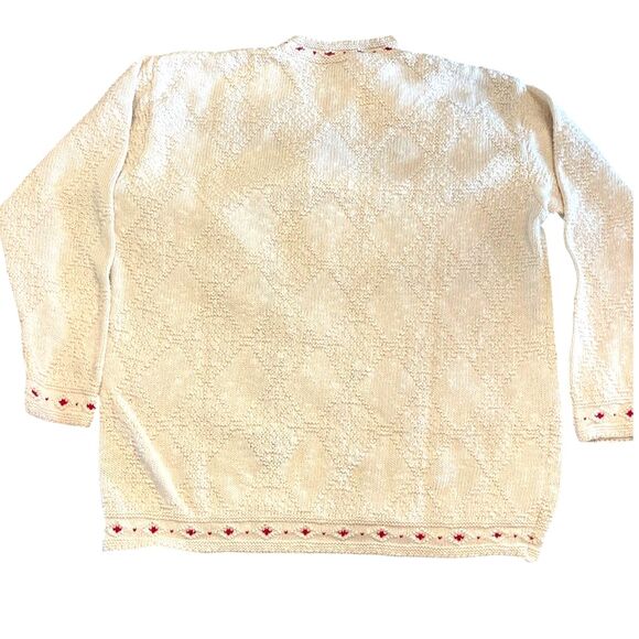 VTG Liz Claiborne Womens Christmas Knit Sweater Sz L Embroidered Retro Holiday - Picture 6 of 14